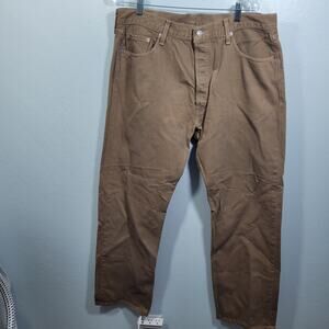 Levi's Men's Tan 501 Button Fly Jeans Size 38"x30"x13" 32826-1321